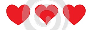 Red heart icon, love icon