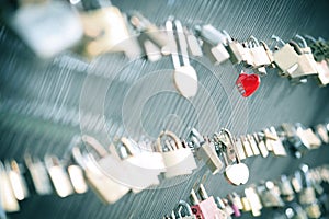 Red heart lock