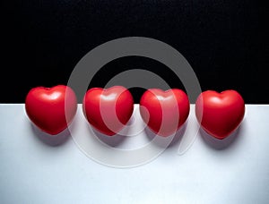 Red heart. Love, care, and Valentine Day concept