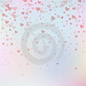 Red heart love confettis. Valentine