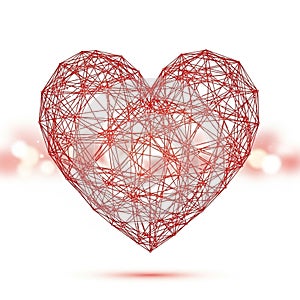 Create a geometric, web-like pattern, conveying a sense of complexity