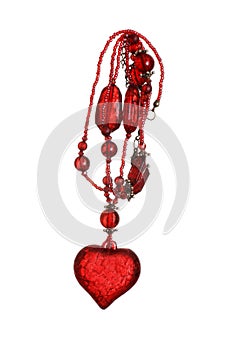 Red heart necklace