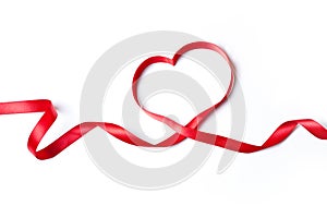 Red heart ribbon