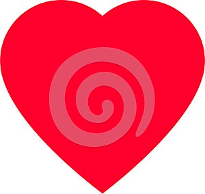 Red heart shape for love symbols