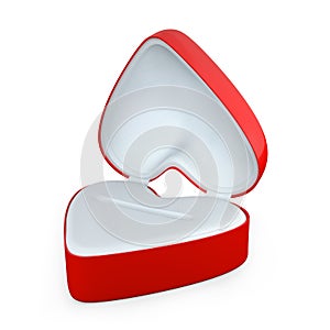 Red heart shaped box for jewelry