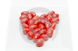 Red heart shaped tomatoes
