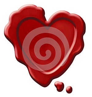 Red Heart Wax Seal