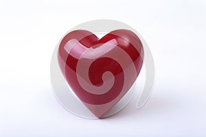 A red heart on white background