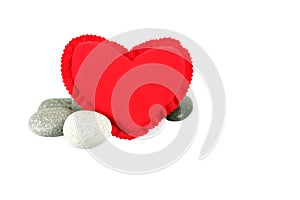 Red Heart And Zen Stones I