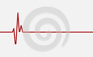 Red heartbeat line icon