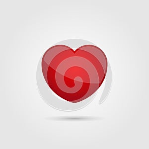 Red hearth symbol of love emblem isolated vector illustration design