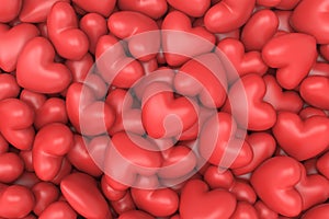 Red hearts background