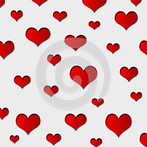 Red hearts background