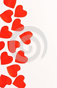 Red hearts background