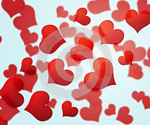 Red Hearts Background