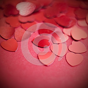 Red hearts background