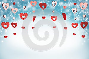 Red hearts background