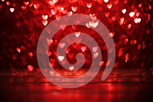 Red hearts background