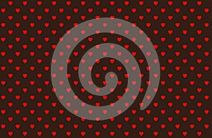 Red hearts on black background . Illustration design photo