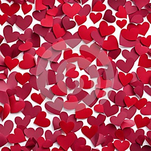 Red hearts bokeh background