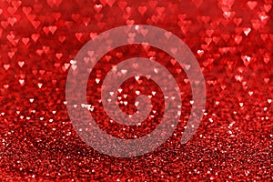 Red hearts bokeh background