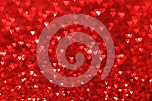 Red hearts bokeh background