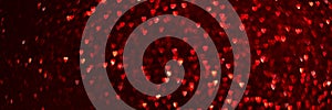 Red hearts bokeh background header