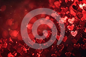 red hearts bokeh red bokeh background red background