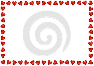 Red Hearts Card Valentines Day Love