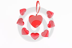 Red hearts decoration