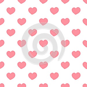 Red hearts seamless pattern. 14 february wallpaper. Valentines Day backdrop