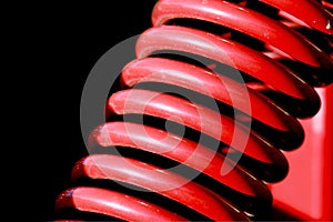 Red helical spring photo