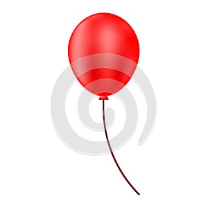 Red helium balloon, festive balloon