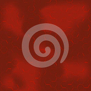 Red hexagon abstract background, hexagon pattern vector.