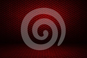 Red hexagon background and texture.