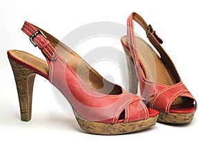 Red High Heel Sandals