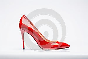 red high heel shoe isolated