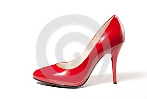 Red high heel women shoe