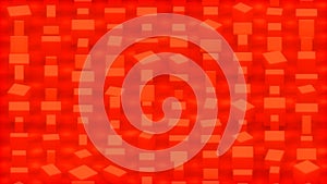 Red high tech cg pattern of geometrical blocks - randomization - abstract 3D illustration photo