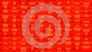Red high tech cg pattern of geometrical cubes - randomization - abstract 3D illustration photo