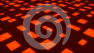 Red high tech cg pattern of geometry cuboids - randomization - abstract 3D rendering