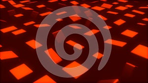 Red high tech cg pattern of graphic blocks - randomization - abstract 3D illustration