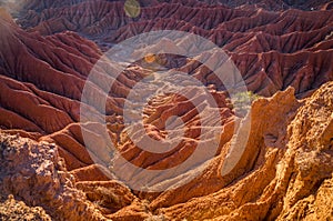 Red hills of Tatacoa Desert in Huila, Colombia photo