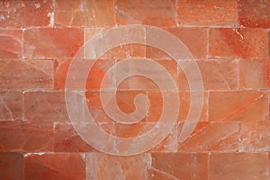 Red himalaya salt bricks wall texture Wallpaper background