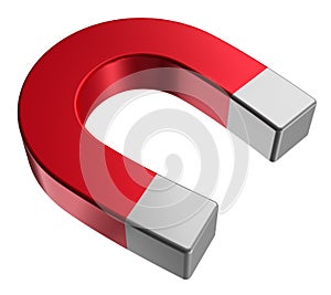 Red horseshoe magnet