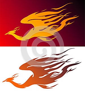 Red Hot Abstract Phoenix Fantasy Bird