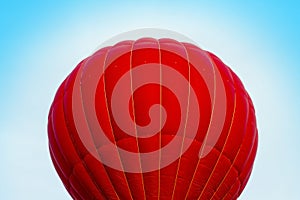 Red hot air ballon in the blue sky