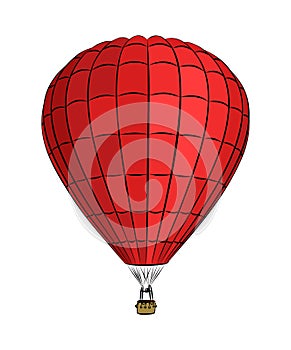 The red hot air balloon.