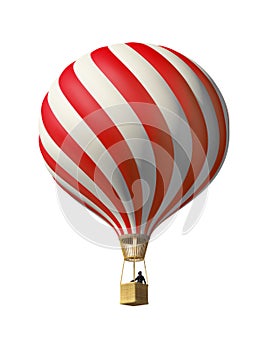 Red hot air balloon