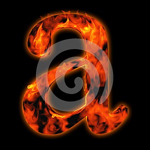 Red hot burning fire font in red and orange flames